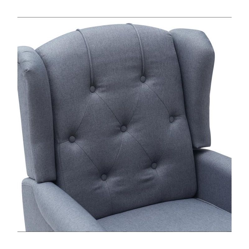 Tufted Push Back Arm Chair Single Reclining Club Chair Home Padded Seating Living Room Sofa, 5 of 9