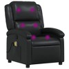 VidaXL Massage Recliner Chair Black Faux Leather - 2 of 4