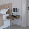 GlasFlength Nightstands Wall Mounted Bedside Table Storage Nightstand Floating Nightstand with Drawer for Room, Brown, 13.4"*15.7"*5.1" - 3 of 4