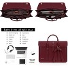 Hachkiko 16 Inch Waterproof PU Leather Laptop Bag - Convertible Backpack & Briefcase with Padding for Work, Travel - 2 of 4