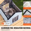 VEVOR Heated Cat House, Outdoor Kitty Shelter with Adjustable Temperature and Timer, 600D Oxford Cloth Foldable Cat Shelter, Blue (Small) - 4 of 4