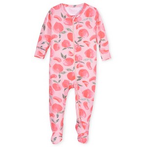 Gerber Baby and Toddler Girls' Buttery-Soft Snug Fit Footed Pajamas - Just Peachy - 4T - 1 of 4