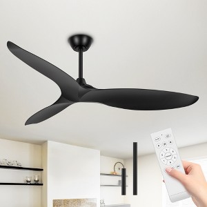 Airsurfer 56" 3-blade Downrod Mount Ceiling Fan without Lights and Remote Control - 1 of 4