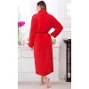 ADR Women's Long Robe, Fleece Plush Robe Woman, Cozy Regular & Plus Size Women's Bath Robe - 3 of 4