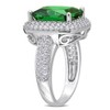 EVERLY JEWELRY |Sterling Silver 13.63 CT TGW Light Green Pastel & White Cubic Zirconia Halo Ring - 2 of 4