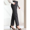 INSPIRE CHIC Women's Plaid Elastic Waist Casual Work Office Long Pants - 4 of 4