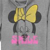 Juniors Womens Minnie Mouse Smile Portrait Cowl Neck Sweatshirt - 2 of 4