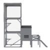 YOOCOZZ Catio Cat House, with Jumping Platforms and Cat Swing, Removable Waterproof Cover, UV Resistant, 2 Combination-Gray - 2 of 4