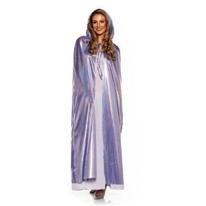 Underwraps Iridescent Lavender Adult Hooded Costume Cape | Standard - 1 of 4