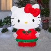 Gemmy Christmas Inflatable Hello Kitty in Red Holiday Dress, 4.5 ft Tall, Multi - 2 of 4