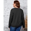 Plus Size Women's Knitted Cardigan Sweater Jacket Fashion Solid Color Hollow Out Thin Basic Coa - 4 of 4