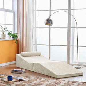 GDFStudio Nira Modern Multi-Functional Foldable Velvet Upholstered Armless Chaise Lounge with 1 Pillow - 1 of 4