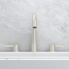 Bathroom Faucet, 8 Inch 3 Hole Faucet for Vanity Sink, Lavatory Basin Faucet with 2 Lever Handles, Pop Up Drain, 360 Degree Swivel Spout - 3 of 4