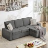 Modular Sectional Sofa, U/L-Shaped Couch w/ Removable Cover, Modern Convertible Deep Seat Sofa, Comfy Cloud Sleeper Sofa Couch for Living Room&Office - 2 of 4