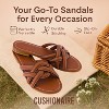 CUSHIONAIRE Laguna Slip-On Sandals for Women with Braided Straps and Cushioned Footbed, Flat Casual Slides - 3 of 4
