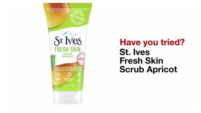 St. Ives Invigorating Face Scrub - Apricot - 1oz, 2 of 10, play video