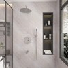CLIHOME 10-Inch Three-function Wall-mounted Round Shower Set With Swivel Bathtub Spout - 2 of 4