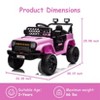Jojoka 12V Kids Ride On Car with Remote Control, 4-Wheel Truck Toy with Spring Suspension, LED Lights, Music - 2 of 4