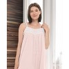 ADR Women's Cotton Nightgown, Cecilia Sleeveless Lace Trim Button Up Long Vintage Night Dress Gown - 4 of 4