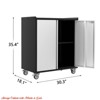 Home Heavy Duty Garage Storage Cabinet with Wheels, Rolling Steel Tool Cabinet w/ Adjustable Shelf, Lockable Doors, Rust Resistant Utility Cabinet - 2 of 4