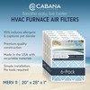 Cabana Air Filters 6 Pack Home HVAC Furnace Air Filters, Capture Unwanted Particles with Pleated Design, MERV 11, 20 x 25 x 1, White - 2 of 4