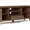 60" Wood TV Media Stand with Cord Management, Tempered Glass Doors and Bottom Drawers for Living Room and Bedroom - 4 of 4