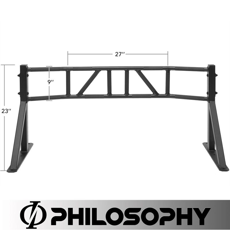 Philosophy Gym Multi-Grip Wall Mounted Chin-Up Bar - Multifunctional Pull-Up Station, 3 of 8