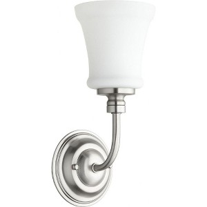 Quorum Lighting Rossington Glass Satin Nickel Wall Sconce - 1 of 1