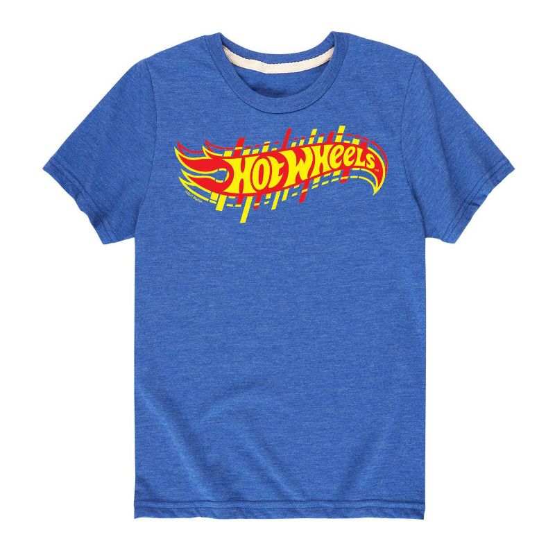 Boys&#39; Hot Wheels Logo Short Sleeve Graphic T-Shirt - Royal Blue, 1 of 2