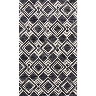Micro-loop Mlp154 Hand Tufted Area Rug - Charcoal/ivory - 5'x8 ...