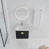 SEVOBAL Bathroom Vanities 24 Inch Wall Mounted Bathroom Vanity With Ceramic Sink Soft Close Doors for Bathroom, Black, 23.8"*18.5"*20.7" - 4 of 4