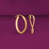 Ross-Simons Italian 14kt Yellow Gold Curvy Oval Hoop Earrings - 3 of 4