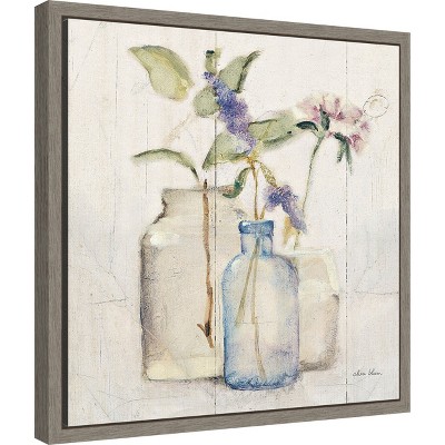 Blossoms on Birch I Canvas Wall Art Print with Frame