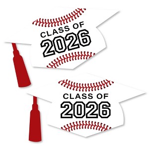 Big Dot of Happiness Grad Baseball - Grad Cap Decorations DIY 2026 Graduation Party Large Party Essentials - Set of 20 - 1 of 4