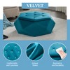 Lyngins Elegant Velvet Polygon Diamond Tufted Storage Ottoman, Multi-Functional Footrest & Seating, Multi-Use as Foot Stool, Entryway Bench, Bed Bench - 2 of 4