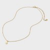 14K Gold Plated Round Initial Pendant Necklace - A New Day™ - 3 of 4