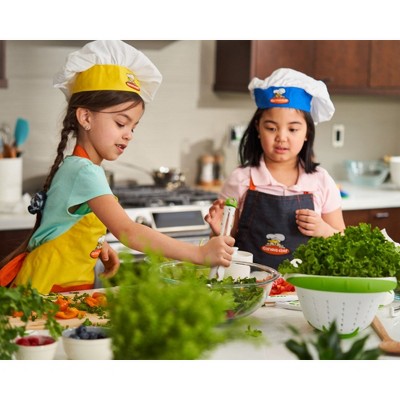 Curious Chef 30-Piece White and Green Kids Cookware Set