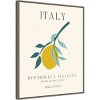 23" x 28" Italy Travel Poster Bella Italia by Chayan Lewis Framed Canvas Wall Art Print - Amanti Art: Modern Lithograph, Polystyrene Frame - 2 of 4