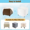 Unique Bargains Elastic Living Room Bedroom Square Foot Stool Cover - 4 of 4