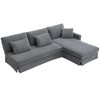 NicBex Couches for Living Room 87" L Shaped Couch Corduroy Sectional Sofa 4-seat Upholstered Convertible Sleeper Couch with Reversible Chais - 2 of 4