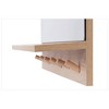 Kiera Grace 23.6" Alva Accent Mirror Shelf with 6 Pegs: Wall-Mounted, Rectangular, Engineered Wood, No Assembly Required - 3 of 4