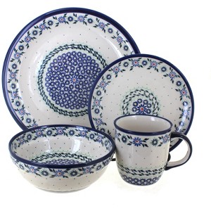Blue Rose Polish Pottery Zaklady Dinnerware (16 PC) - 1 of 1