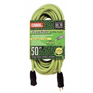 Carol  Extension Cord,50ft,14Ga,15A,SJOW,Grn 06450.63.06L - 1 of 2