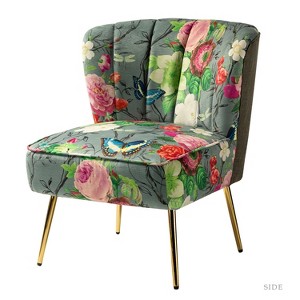 Urbain Wooden Upholstery Accent Side Chair with Tufted Back | Karat Home - 1 of 4
