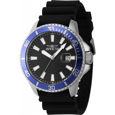 Invicta 46130 Men's Pro Diver Date Blue/Silver Tone Bezel Watch
