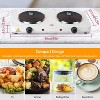 Angel Sar 2000W Portable Double Electric Burner, Dual Hot Plate with 5-Temp Control, Countertop Induction Cooker for Dorm, Office, RV & Travel - 3 of 4