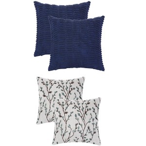 REGALWOVEN 4 Pcs Modern Soft Decorative Throw Pillow Covers 18" x 18" - 1 of 4