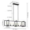 Rennnsan Zorentha 59"W 7-Light Rectangle Industrial Dimmable Kitchen Island Pendant - 3 of 4