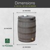 Good Ideas Rain Wizard 50 Gallon Rain Barrel Water Collector, Oak (2 Pack) - 3 of 4