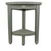 CoastalVogue® SnazzyCorner® 15" Teak Wood Corner Shower Bench with Shelf in Antique Gray Finish - Target Plus Gray 16"L x 16"D x 18.5"H - 4 of 4